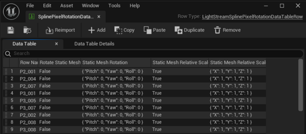 DataTable rows